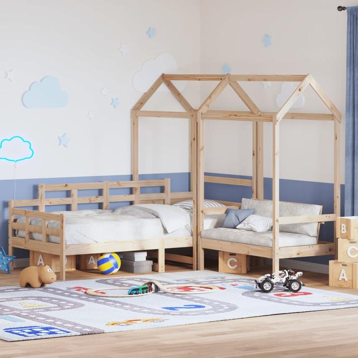 Produktbild VidaXL Tagesbett und Bank mit Dach (90 x 200 cm)