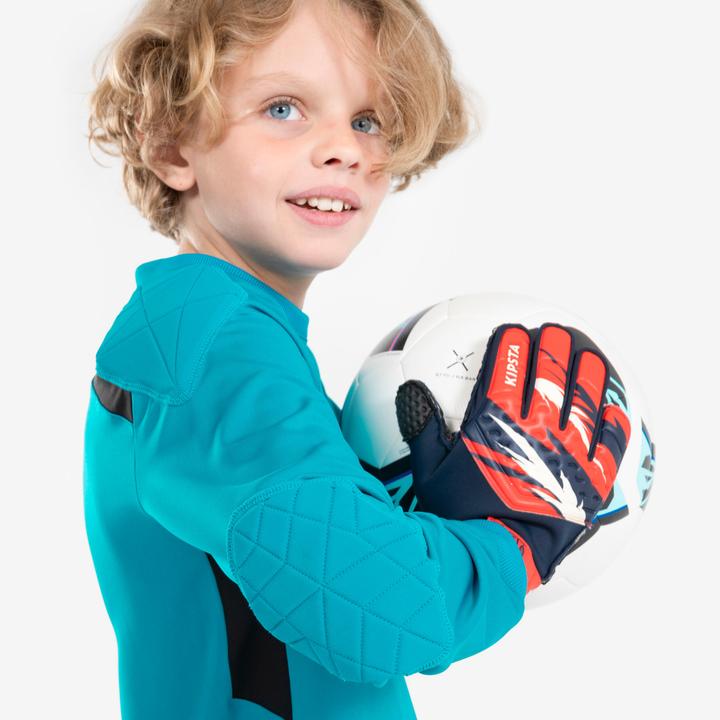 Actual product image Kipsta Kids football goalkeeper jersey - F100 turquoise (8, 9, 10)
