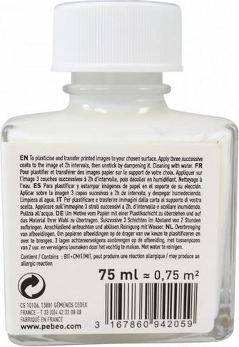 Actual product image Pebeo Deco Auxiliaries Image Transfer (Transparent, 75 ml)