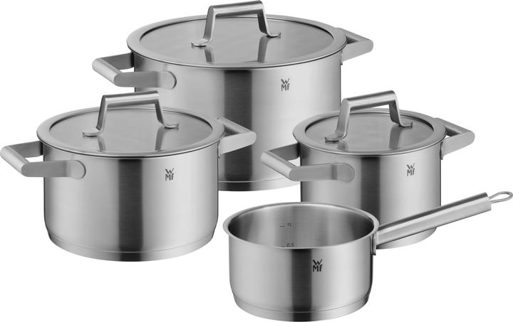Produktbild WMF Topfset Induktion Kochtopfset 4tlg Glasdeckel Comfort Line Edelstahl matt (24 cm, Kochtopf)