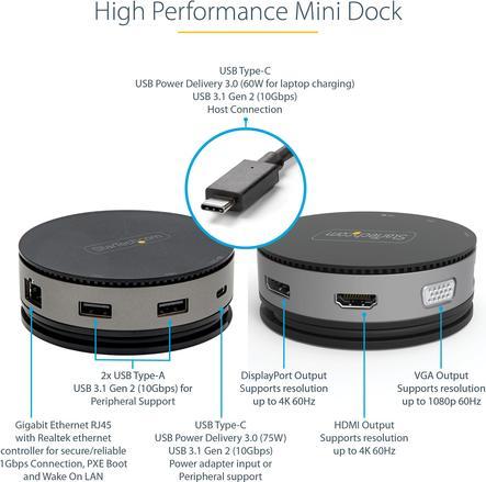 Image du produit StarTech .com Adaptateur USB C multiport (USB-C, 3 Ports)