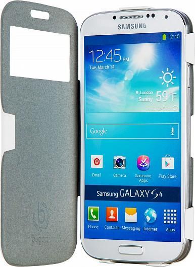 Bugatti Style for Mobile UltraThin Book Case Geneva voor Samsung Gal. S4, Wit (Samsung Galaxy S4)