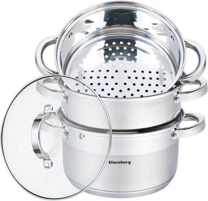 Actual product image Klausberg STEAM POT 4 ELEM. 20cm KB-7139 (Steam cooker, Stainless steel)