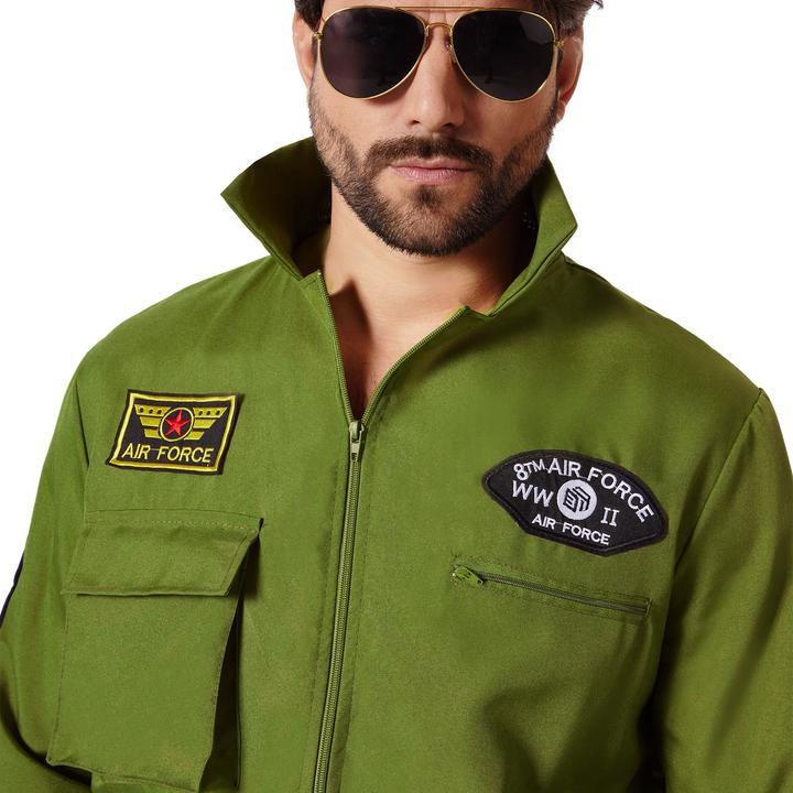 Actual product image tectake Men's Fancy Dress Costume - Air Force Pilot (M)