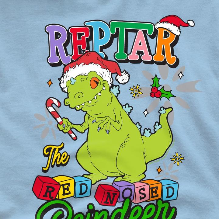 Produktbild Rugrats Reptar The Red Nosed Reindeer TShirt weihnachtliches Design (XXL)