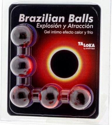 Immagine prodotto Taloka 2 Palline Brasiliane Vibranti E Gel Eccitante Ad Effetto D'Urto