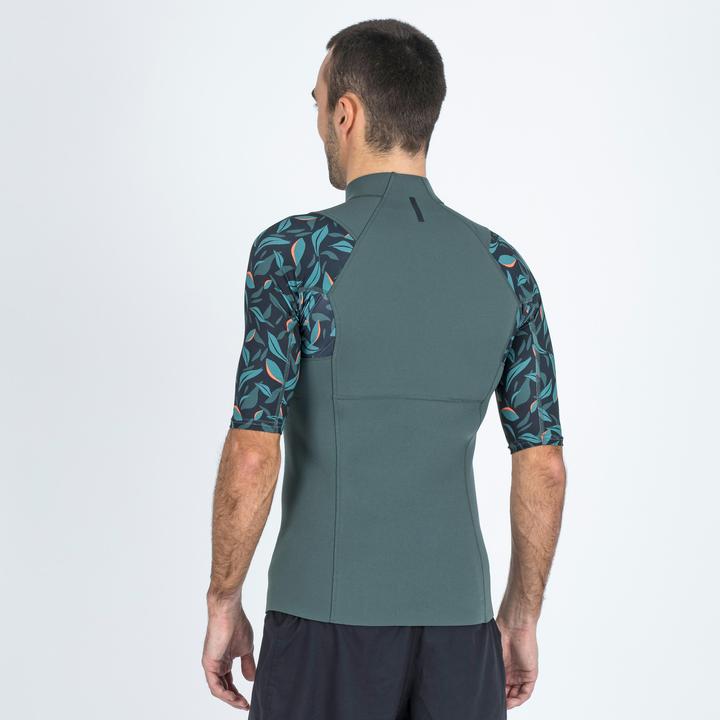 Actual product image Subea YULEX100 men's UV protection 1.5 mm short sleeve - Awake floral print (S)