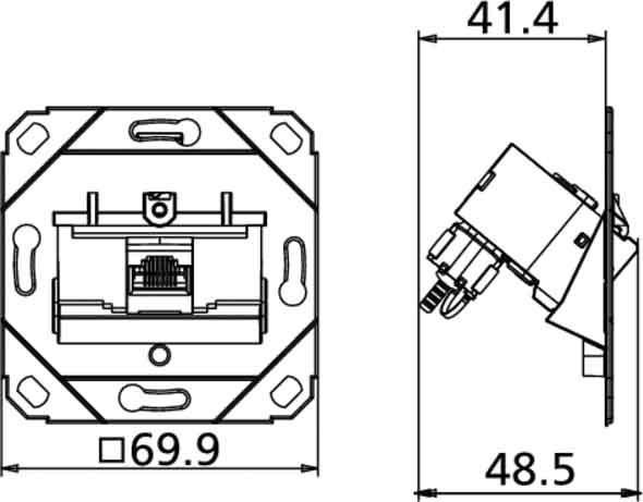 Actual product image Metz Connect 130B12D11200-E RJ-45 socket outlet