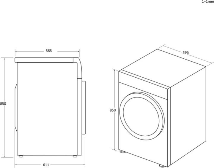 Actual product image Hoover Tumble dryer NDPEH8A3TCBEXS-S H-DRY 500 Left (8 kg, Left)