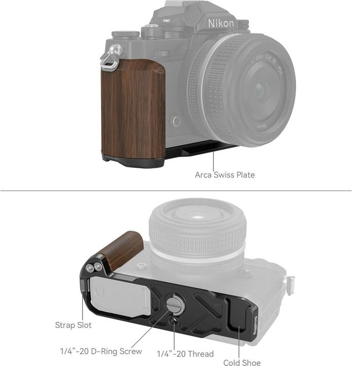 Produktbild SmallRig 4802 Wooden L Shape Grip for Nikon Z fc (Black) (Griff)