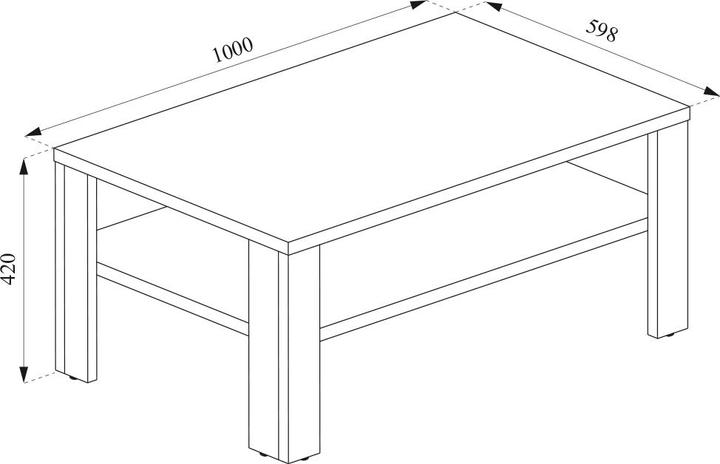 Produktbild Vicco Couchtisch (100 x 42 x 60 cm)