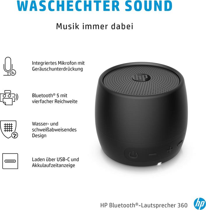 Actual product image HP Bluetooth Speaker 360 (13 h, Battery operated)