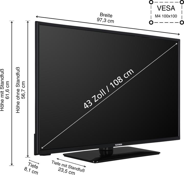 Produktbild Telefunken D43U551X1CWI (43")