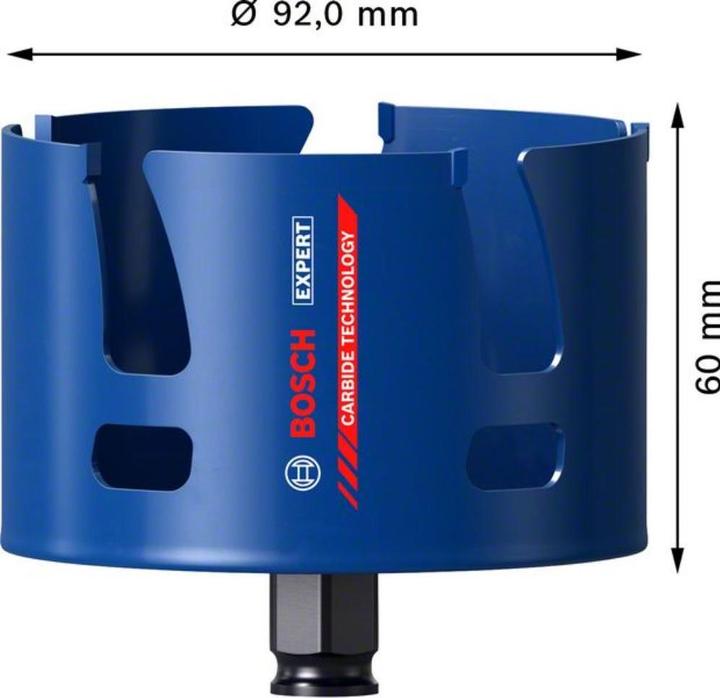 Productafbeelding Bosch Professional Zubehör Expert bouwmateriaal gatzaag, 92 x 60 mm (92 millimeter)