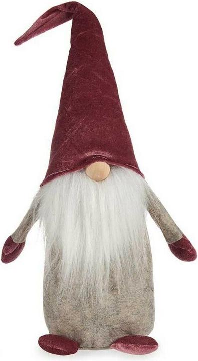 Produktbild Krist+ Deko-Figur Zwerg Grau Granatrot Weiss Holz Sand 14 x 48 x 17,5 cm