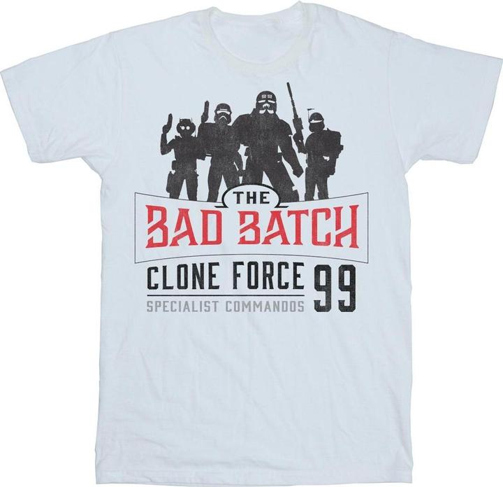 Actual product image Star Wars Boys The Bad Batch Clone Force 99 T-Shirt (116)
