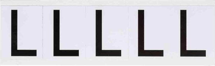 Produktbild Brady 9714-L, B-946, Vinyl, Schwarz auf Weiss, Beschriftung: L, 46 x 57mm, Schrifthöhe 49mm(25 K. á