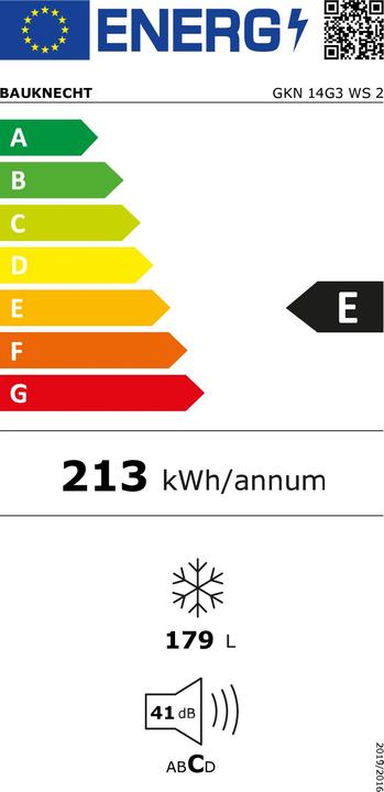 Energie-Label Bauknecht GKN 14G3 WS 2 (Freistehend, 179 l)