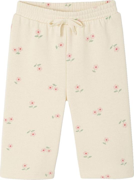 Vertbaudet Weite Baby Sweathose mit Blumen und Recycling-Polyester