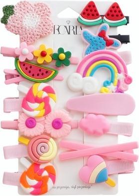Actual product image NoName ECARLA Spinki i wsówki do włosów Pink Sugar SP291 14szt. (14 pcs.)