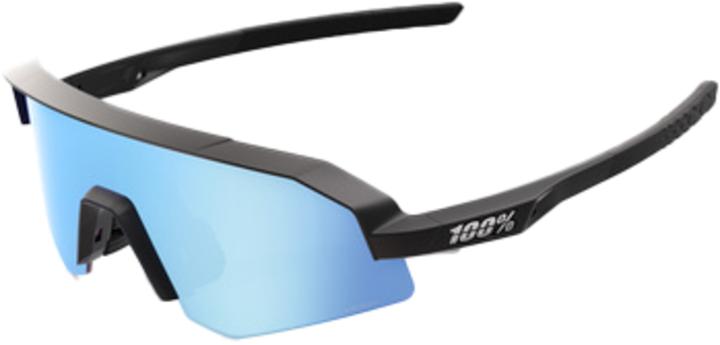 Produktbild 100% SLENDALE XS - Matte Black - HiPER Blue Multilayer Mirro (Matte Black, HiPer blue multilayer mirror)