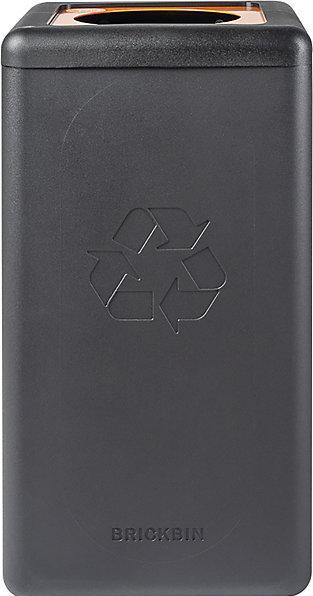 Produktbild ReinigungsBerater Mülltrennsystem BrickBin Plastik Behälter schwarz orange 65 L integrierte Beutelhalterung, aus recy (65 l)