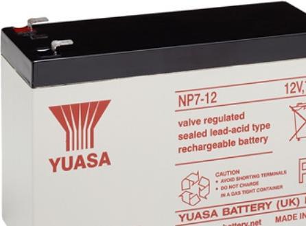 Actual product image Yuasa NP7-12L Sealed Lead Acid (VRLA) 12V Rechargeable Battery (12 V)