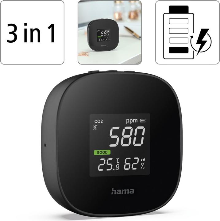 Image du produit Hama Le compteur de qualité de l'air est sûr