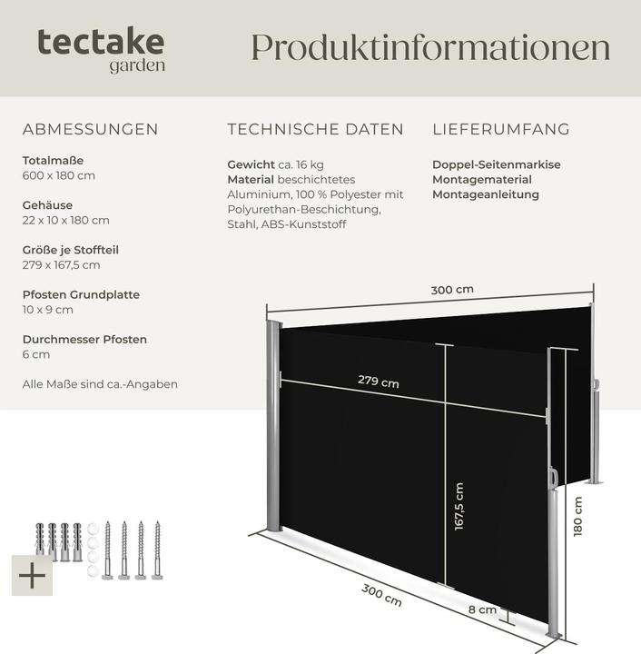 Image du produit tectake Paravent (1 m)