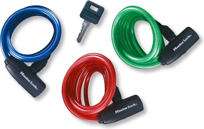 Actual product image Master Lock Spiral cable lock set 3-piece (180 cm)