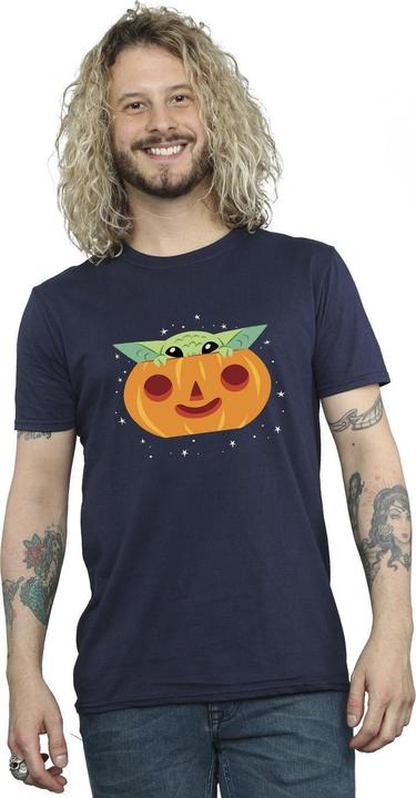 Actual product image Star Wars Mens The Mandalorian Grogu Pumpkin T-Shirt (XL)