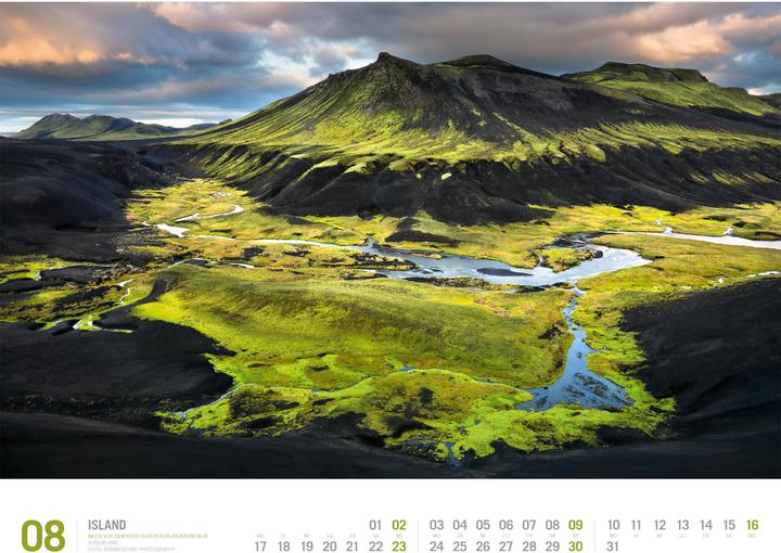 Immagine prodotto Island - Unterwegs zwischen Gletschern und Geysiren Kalender 2026 (54 x 42 cm, Copertina rigida, Tedesco)