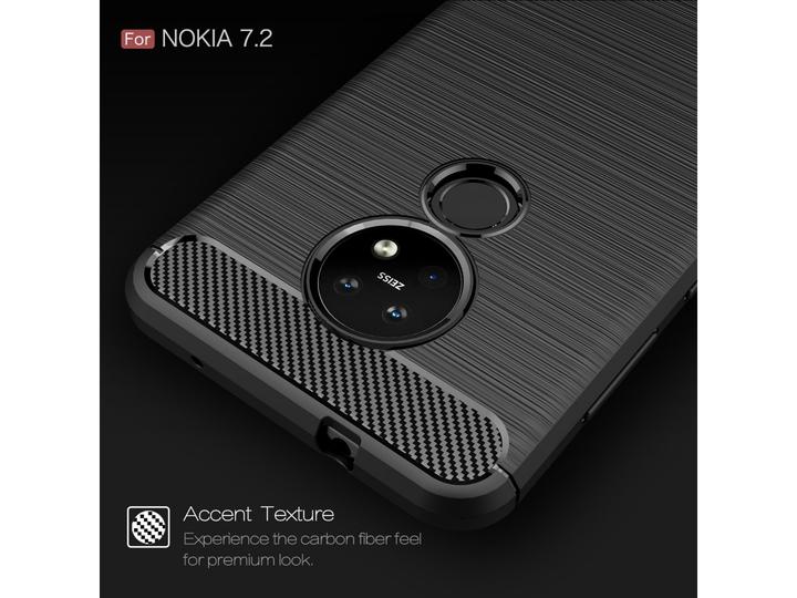 Image du produit Screenguard Étui Nokia 7.2 Carbon Brushed Soft TPU (Nokia 7.2)