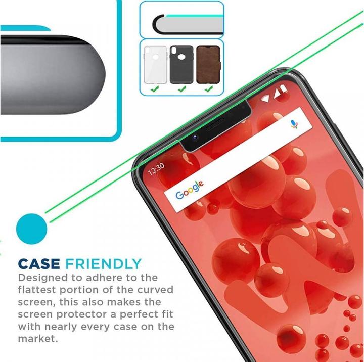 Actual product image Screenguard Wiko View 2 Plus Protective Glass Film Case Friendly Design (1 Piece, Wiko View 2 Plus)