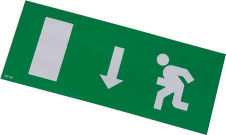 Actual product image Safe Flugtvejsskilt pil ned laeseafst 21m