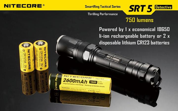 Actual product image Nitecore Srt5 (136 cm, 750 lm)