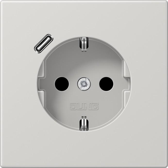Image du produit JUNG LS1520-18CLG avec prise USB de type C SCHUKO