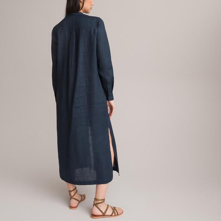 Produktbild La Redoute Collections Langärmeliges Maxikleid aus Leinen (32)