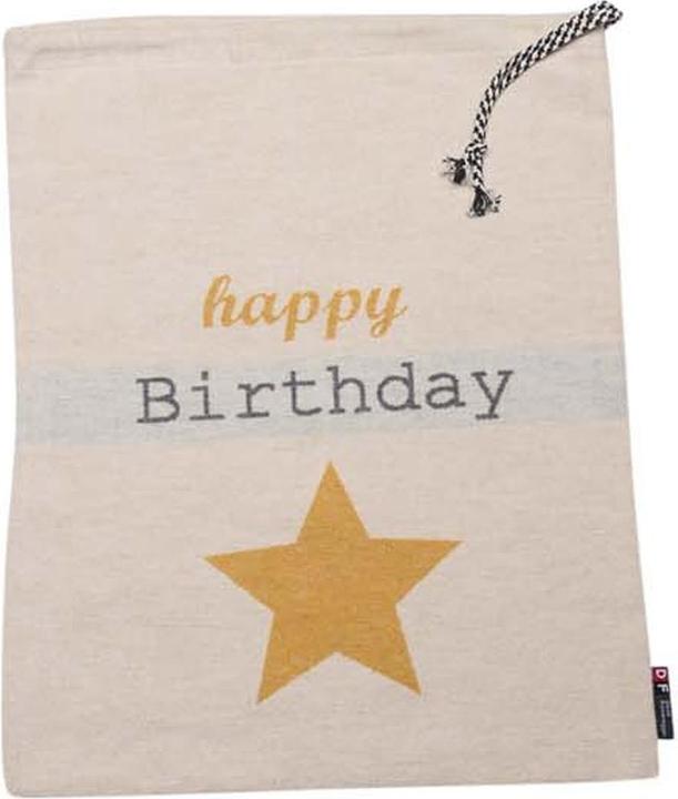 Image du produit David Fussenegger Pochette cadeau "happy Birthday" 1 pièce, Jaune/Nature (Coffret cadeau, 1 x)