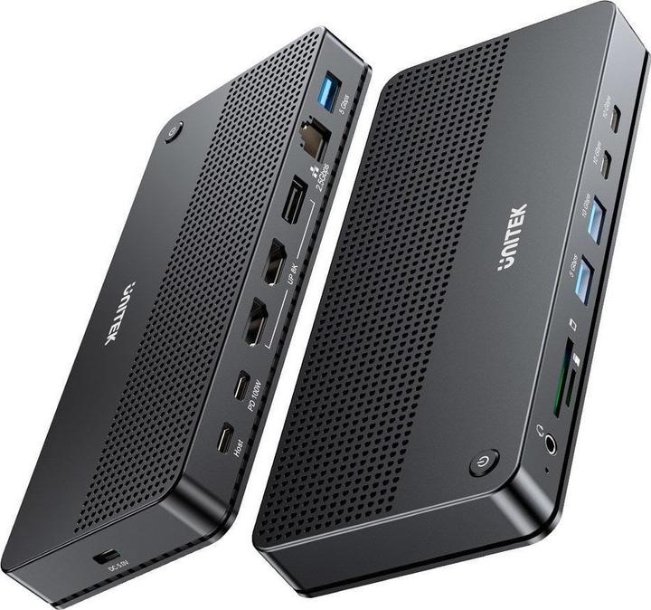 Actual product image Unitek D1104A01 13in1 MST HDMI DP 8K PD 100W Docking station (USB-C)