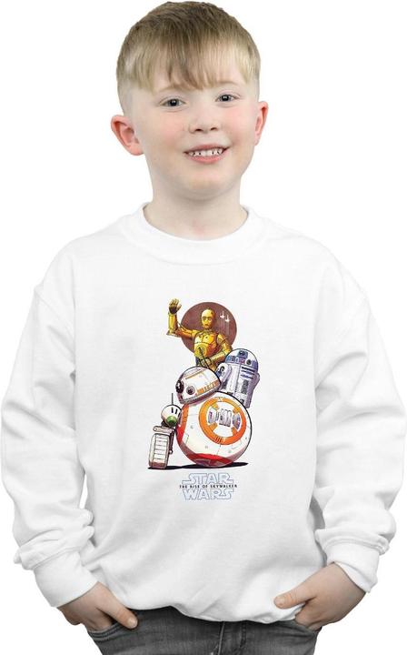 Actual product image Star Wars Boys The Rise Of Skywalker Droids Illustration Sweatshirt (128)