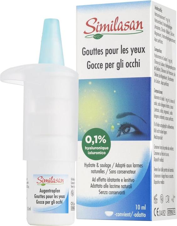 Actual product image Similasan Eye drops with 0,1% hyaluron (10 ml, 10 ml)