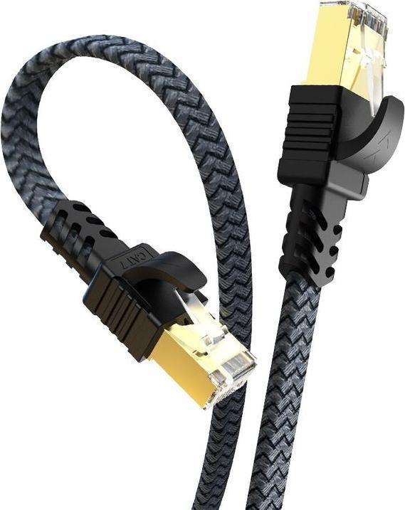 Hermex 1m Netzwerkkabel Flachkabel Ethernet LAN Kabel RJ45 Kat. 7 flach (UTP, CAT7, 1 m)