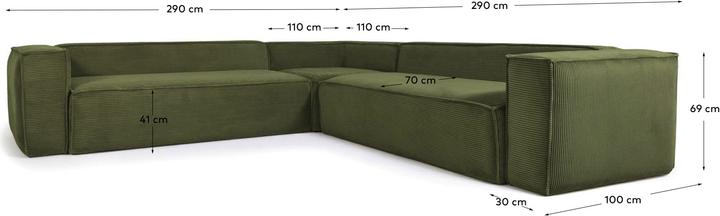 Image du produit Kave Home Blok (4 places, Canapé d'angle)