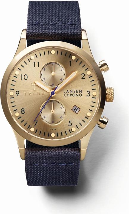 Immagine prodotto Triwa Oro Lansen Chrono Navy Canvas Classic (Cronografo, Orologio da polso analogico, 38 mm)