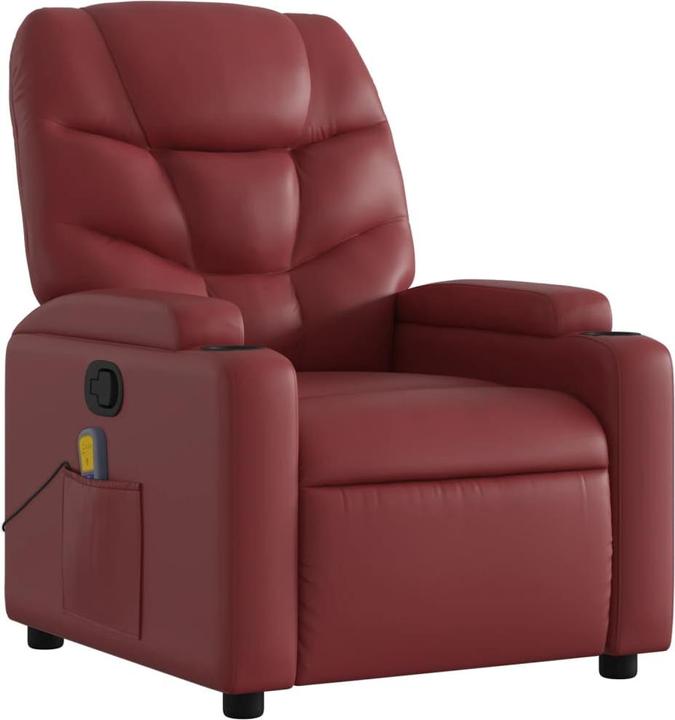 Produktbild VidaXL Massagesessel Weinrot Kunstleder,Farbe: Weinrot,Material