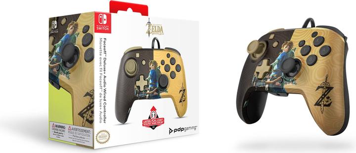 Image du produit PDP Controller Faceoff Deluxe+Audio Zelda Switch (Switch OLED, Switch)