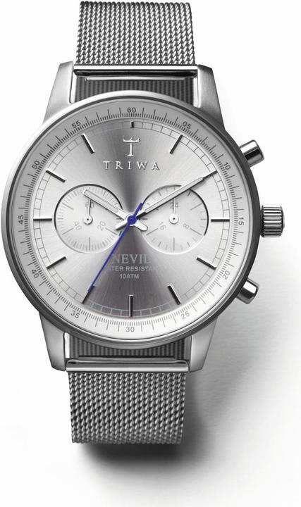 Actual product image Triwa Stirling Nevil Steel Mesh (Analogue wristwatch, Chronograph, 42 mm)