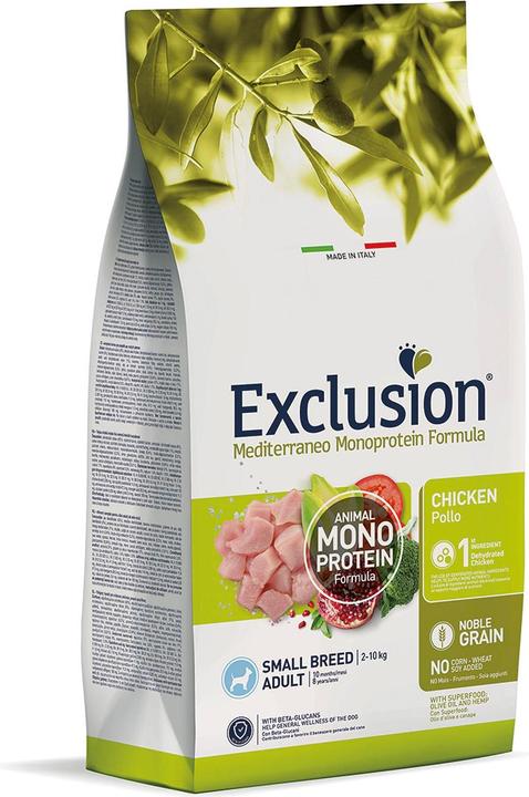 Immagine prodotto Exclusion Cane Adulto Piccolo Pollo 500g (Adulto, 1 pz., 500 g)