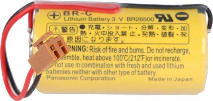 Actual product image AccuCell Batterie BR-CCF1TH CNC, BR-C mit Kabel und Stecker, GE FANUC CNC 16i, 18 (1 pcs., Device specific, 5000 mAh)